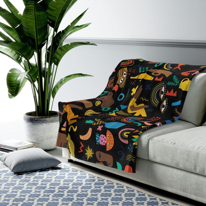 Abstract Pattern Throw Blanket - The Trini Gee