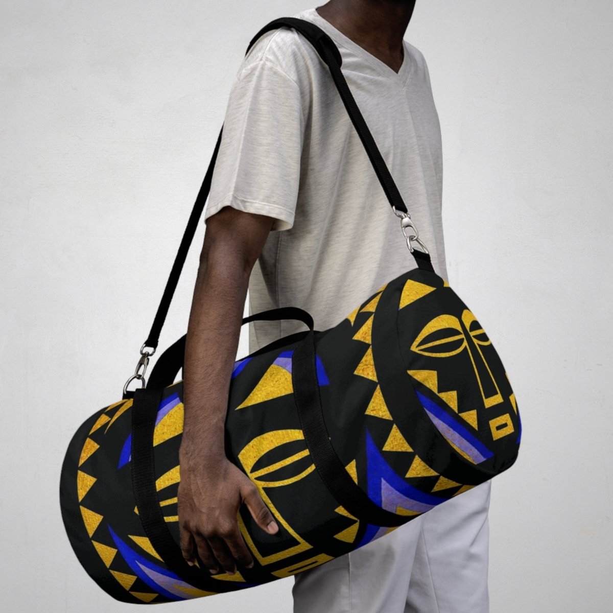 African Mask Duffel Bag - The Trini Gee