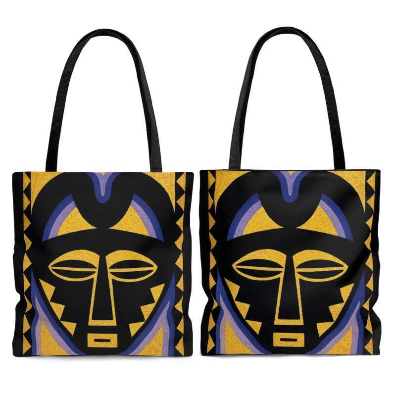 African Mask Tote Bag - The Trini Gee