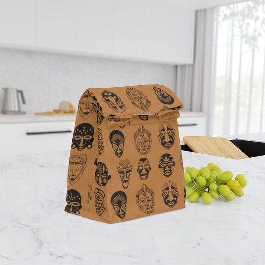 African Masks Lunch Bag - The Trini Gee