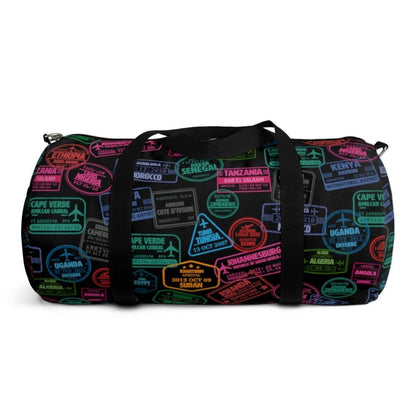 African Passport Stamps Duffel Bag - The Trini Gee