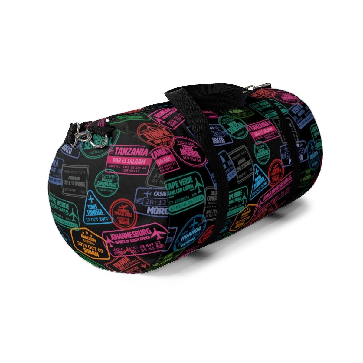 African Passport Stamps Duffel Bag - The Trini Gee