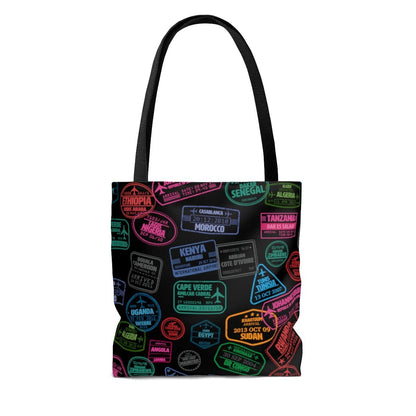 African Passport Stamps Tote Bag - The Trini Gee