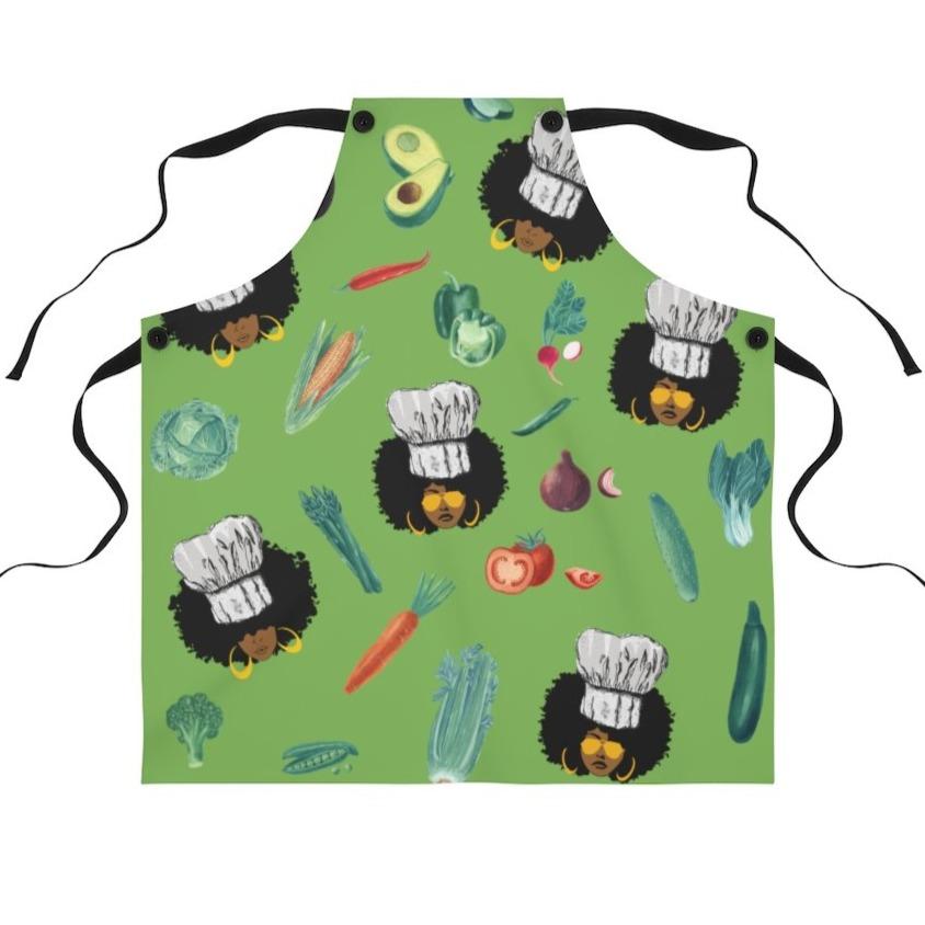 Afro Chef Apron - The Trini Gee
