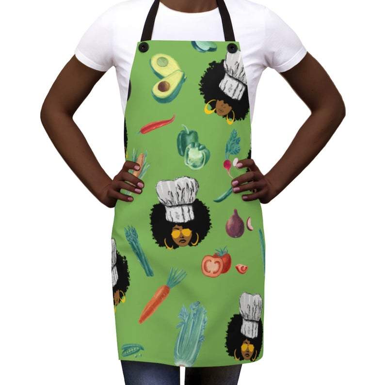 Afro Chef Apron - The Trini Gee
