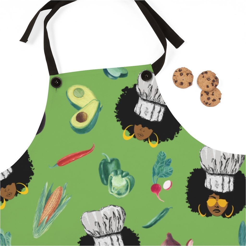 Afro Chef Apron - The Trini Gee