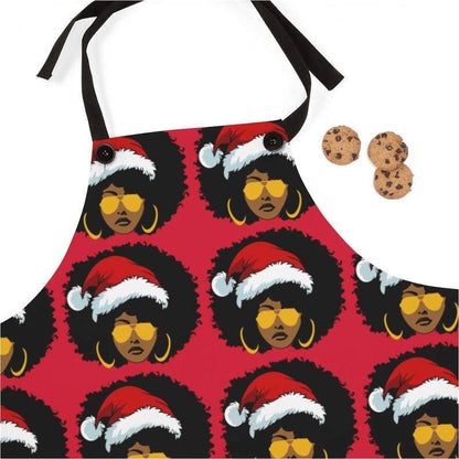 Afro Christmas Apron - The Trini Gee