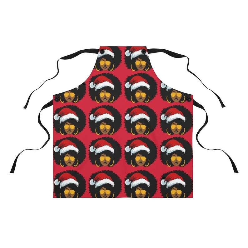 Afro Christmas Apron - The Trini Gee