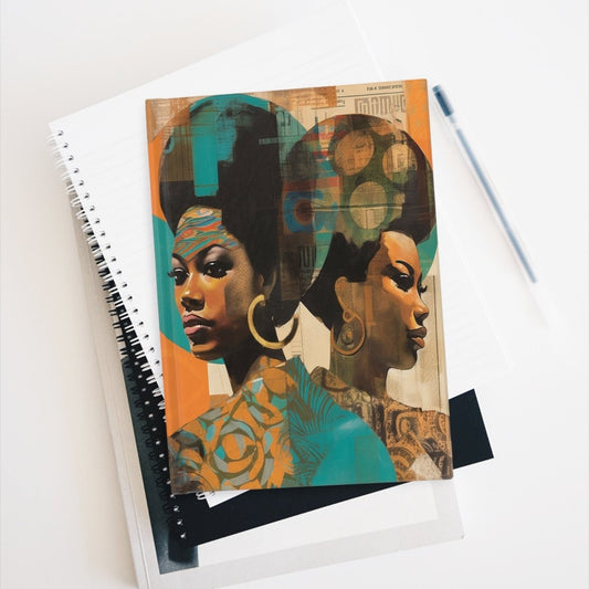 Afro Collage Women Journal - Afrocentric Art by The Trini Gee