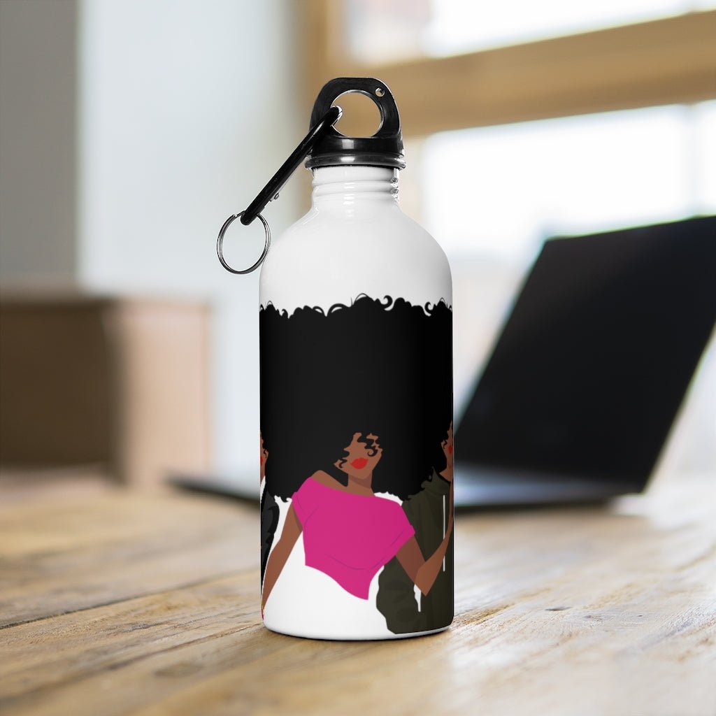 Afro Girls Water Bottle - The Trini Gee