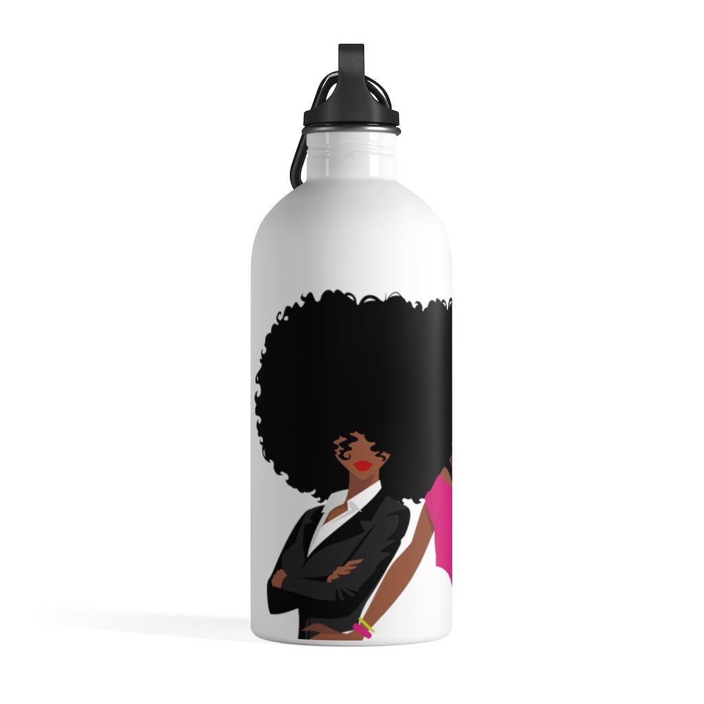 Afro Girls Water Bottle - The Trini Gee