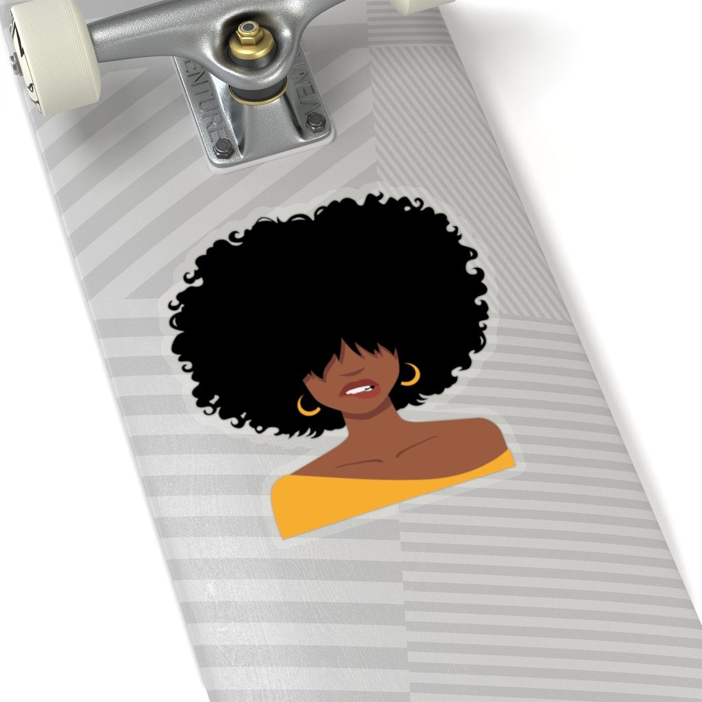 Afro Lip Bite Sticker - The Trini Gee