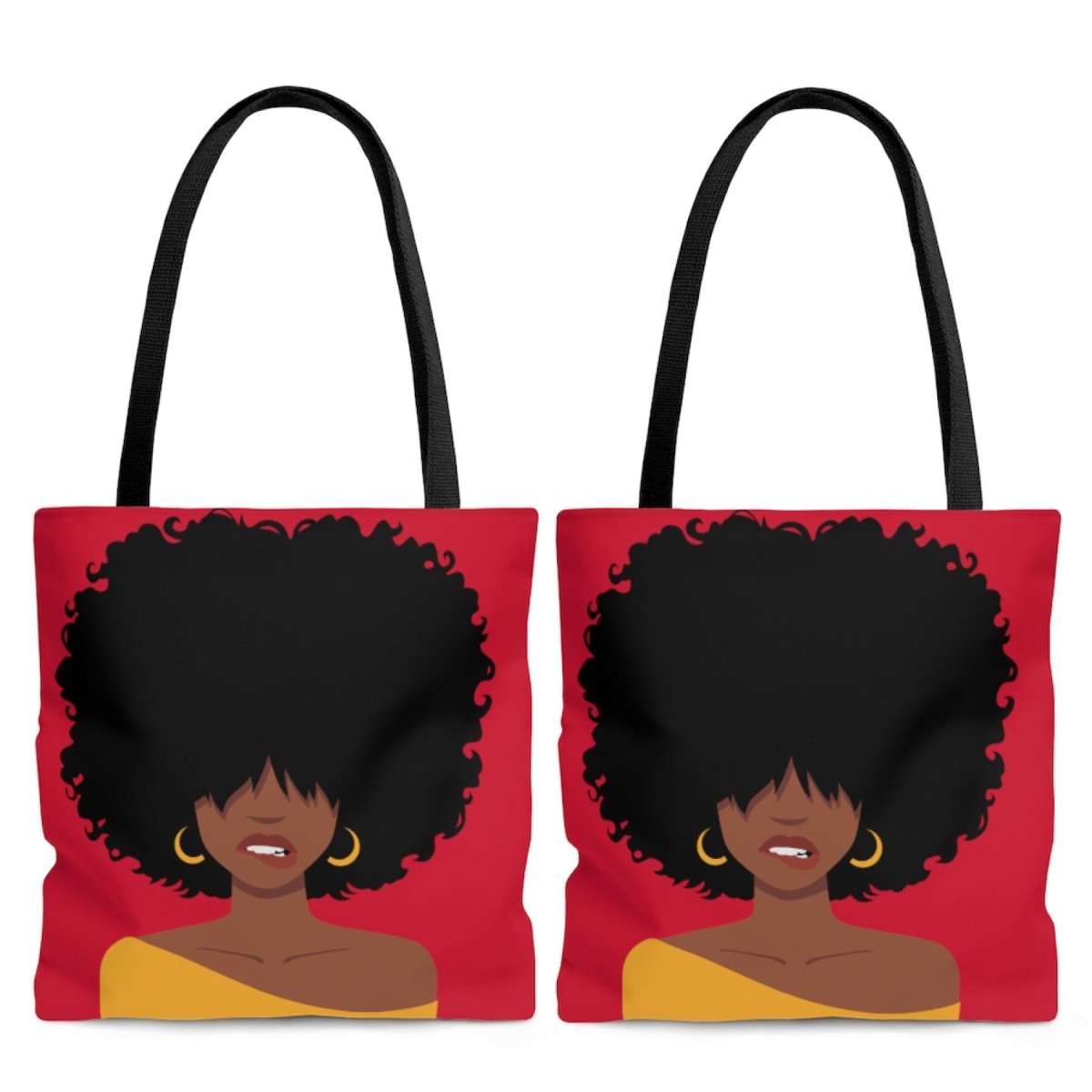Afro Lip Bite Tote Bag - The Trini Gee