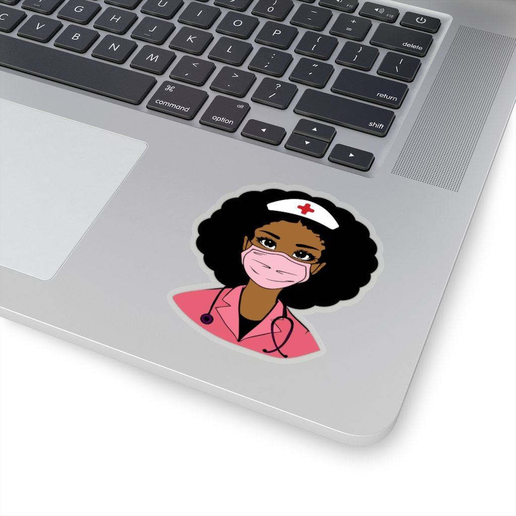 Afro Nurse Sticker - The Trini Gee