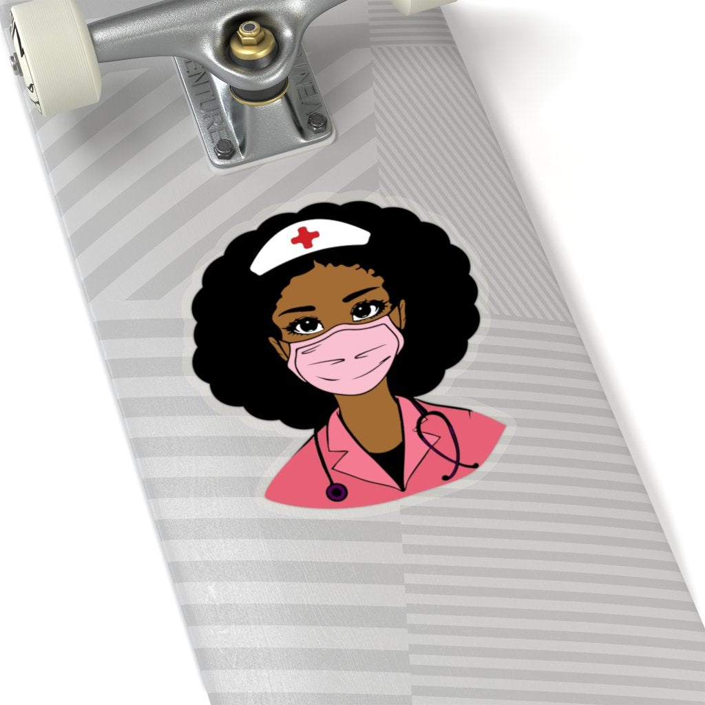 Afro Nurse Sticker - The Trini Gee