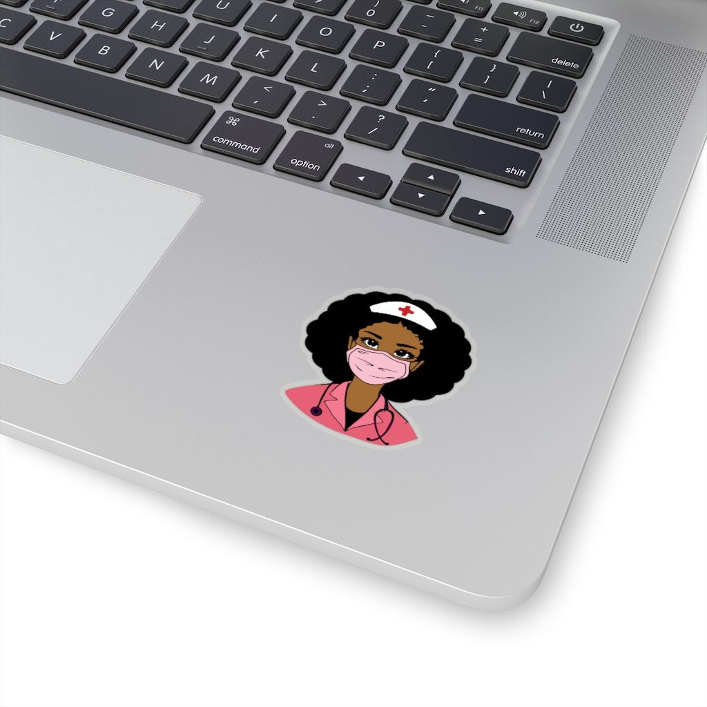 Afro Nurse Sticker - The Trini Gee