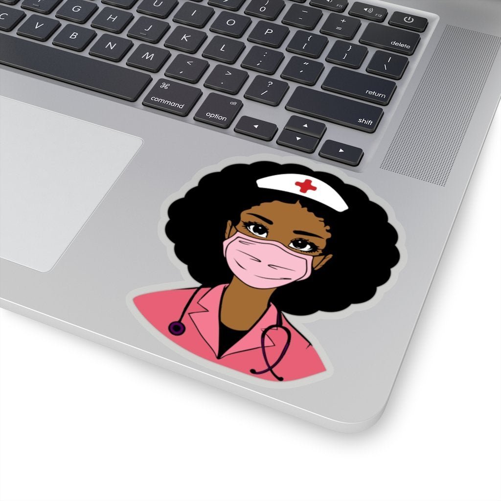 Afro Nurse Sticker - The Trini Gee