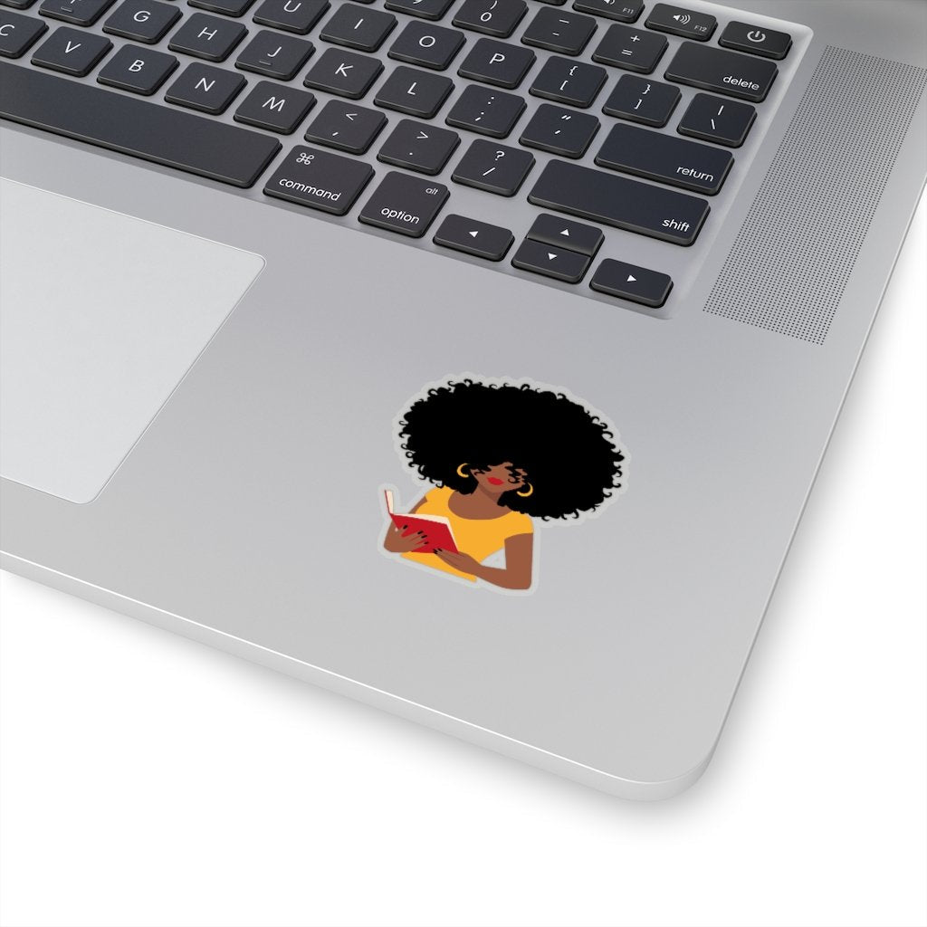 Afro Reader Sticker - The Trini Gee