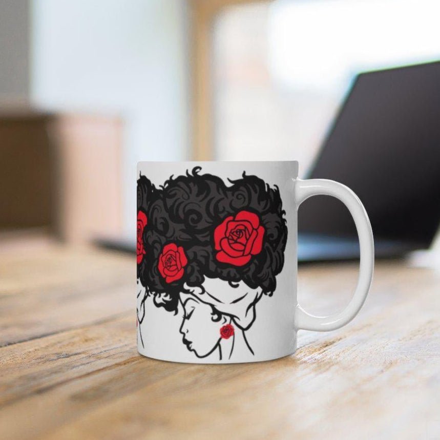 Afro Roses Mug - The Trini Gee