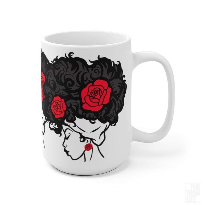 Afro Roses Mug - The Trini Gee