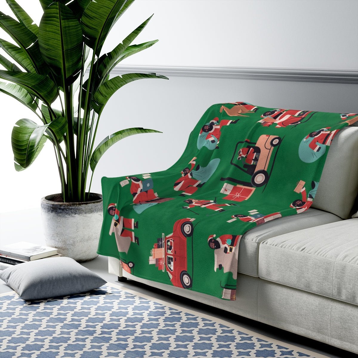 Afro Santa Throw Blanket - The Trini Gee