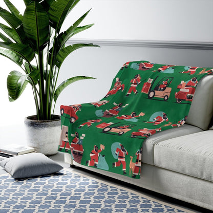 Afro Santa Throw Blanket - The Trini Gee