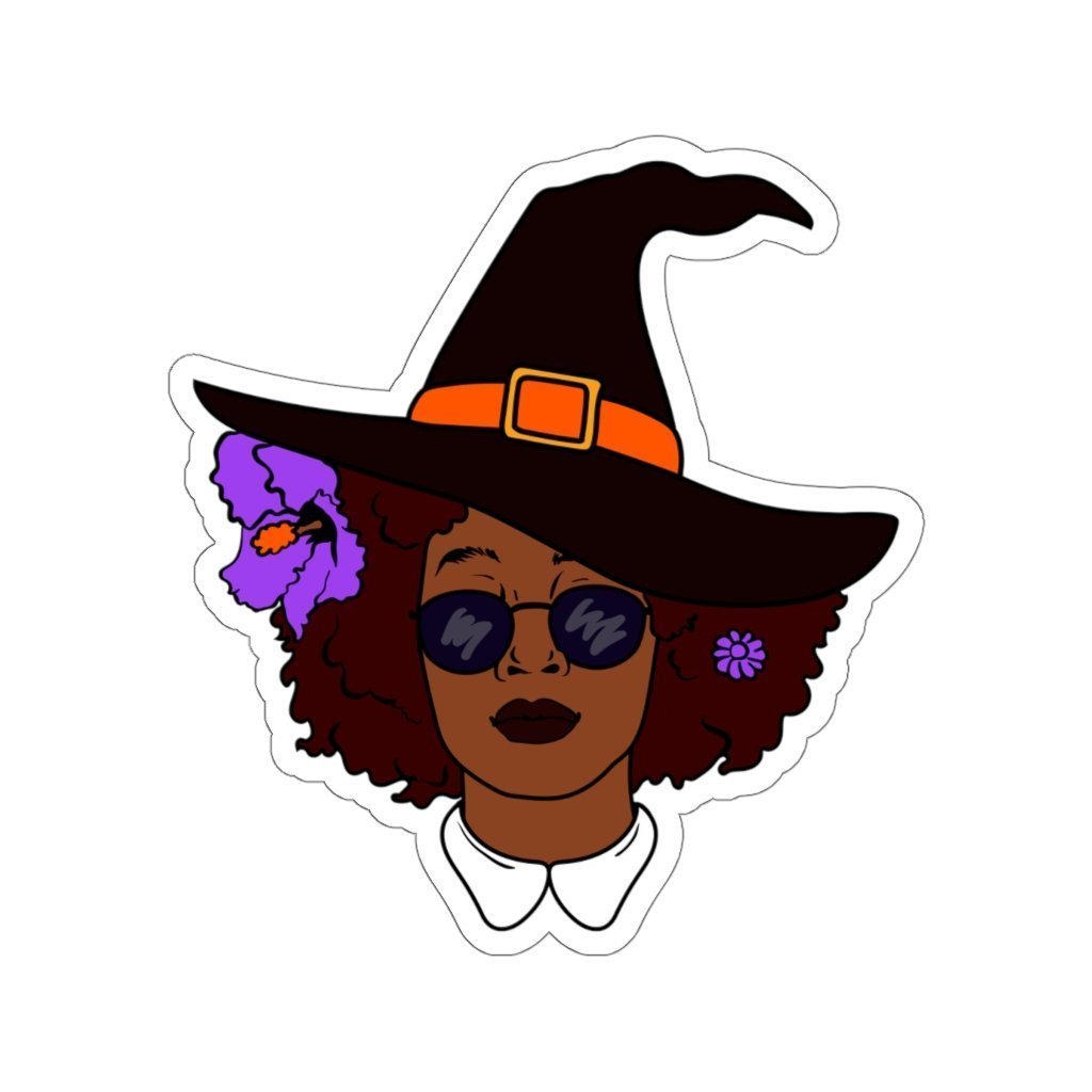 Afro Witch Sticker - The Trini Gee