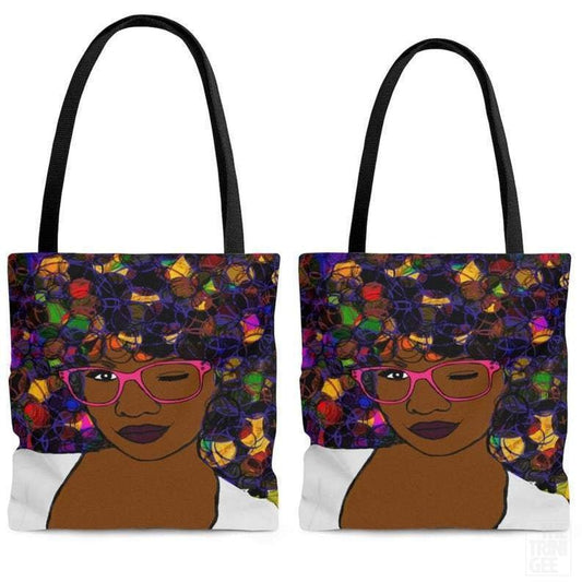 Afro Woman Tote Bag - The Trini Gee