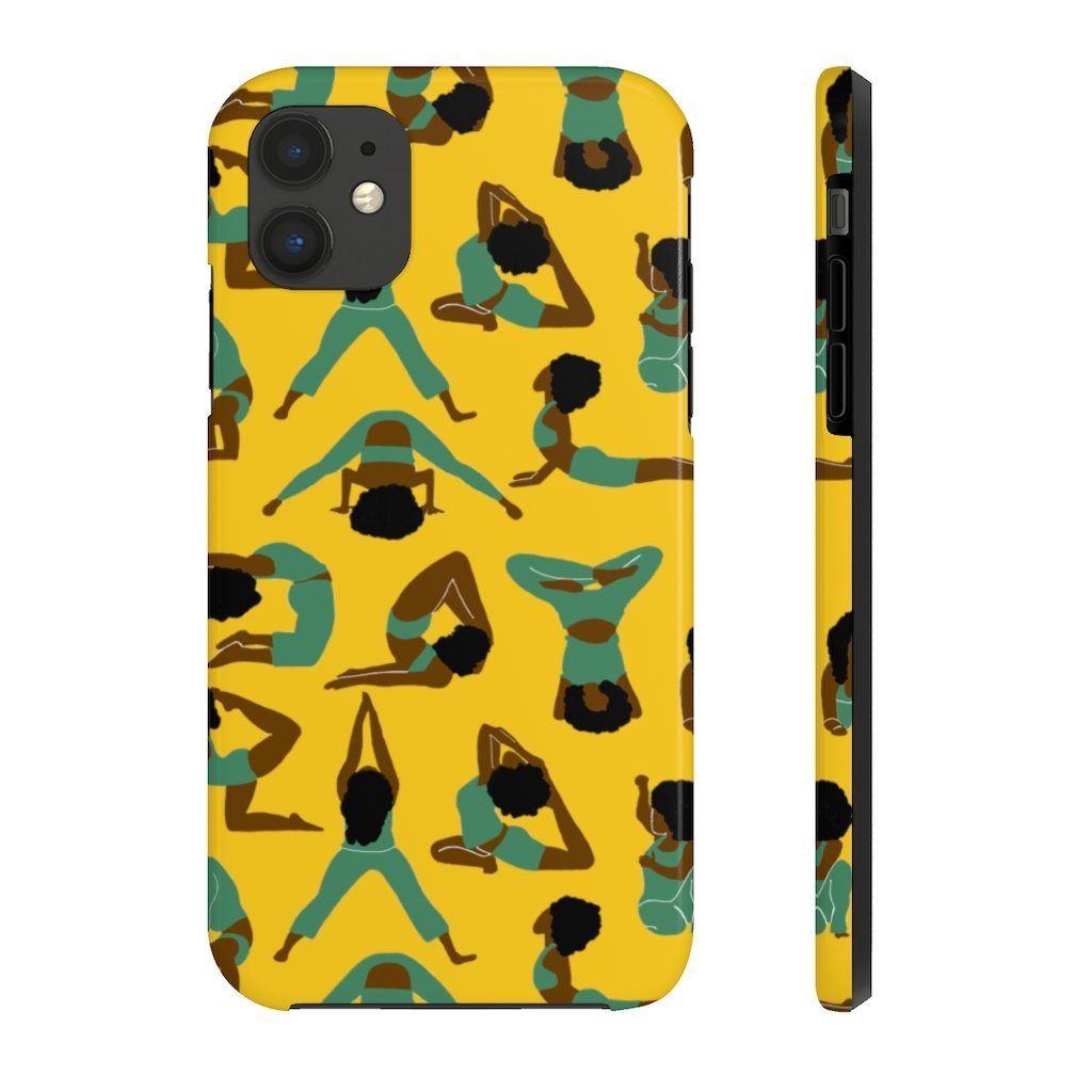 Afro Yoga Poses Phone Case - The Trini Gee