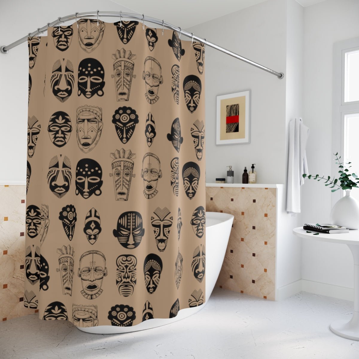 Afrocentric Masks Shower Curtain - The Trini Gee