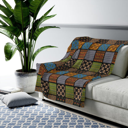 Afrocentric Quilt Style Blanket - The Trini Gee
