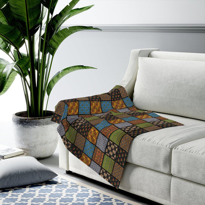 Afrocentric Quilt Style Blanket - The Trini Gee