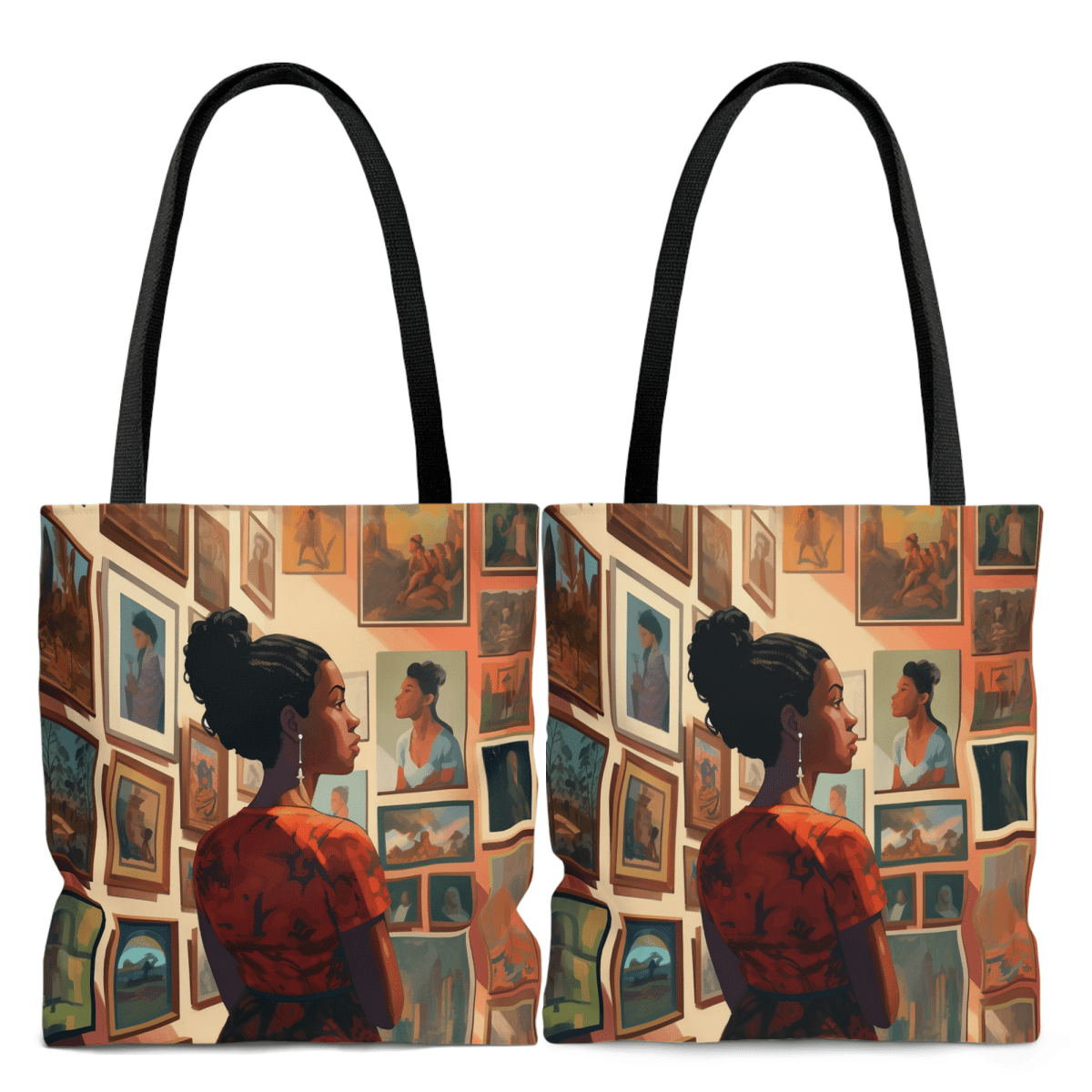Art Gallery Walk Tote Bag - Afrocentric Art by The Trini Gee