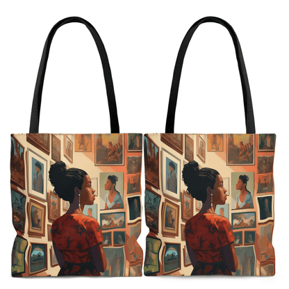 Art Gallery Walk Tote Bag - Afrocentric Art by The Trini Gee