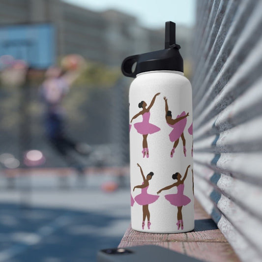 Black Ballerinas 32oz Water Bottle - The Trini Gee