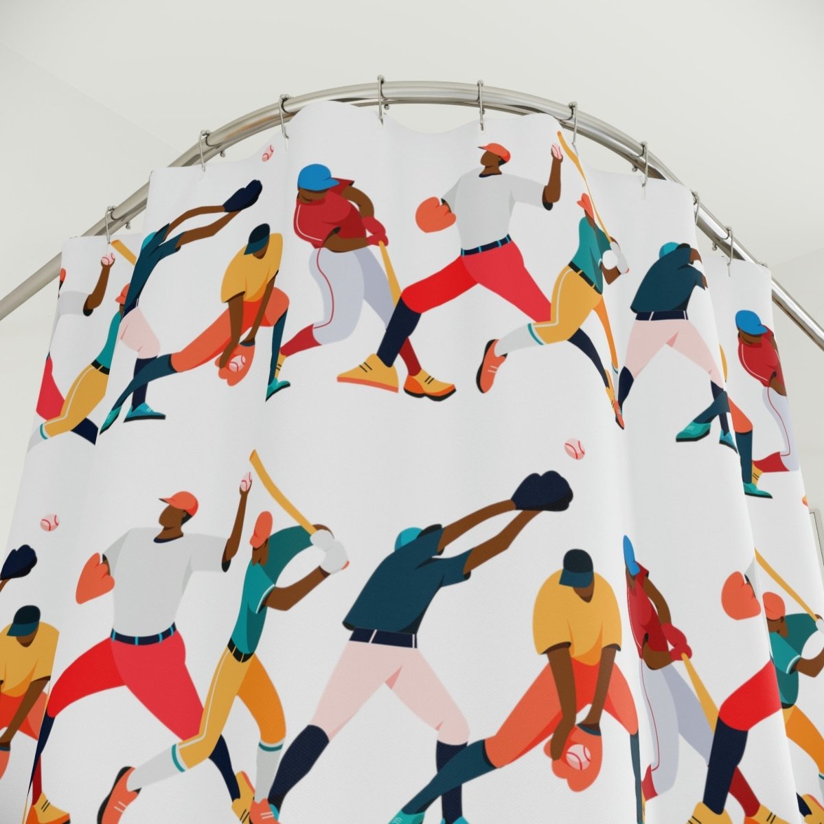 Baseball Players Shower Curtain - The Trini Gee
