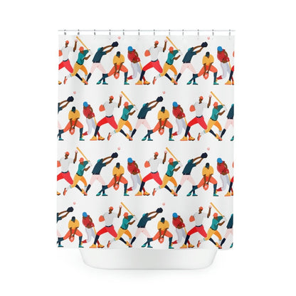 Baseball Players Shower Curtain - The Trini Gee