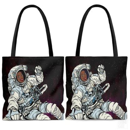 Black Astronaut Tote Bag - The Trini Gee
