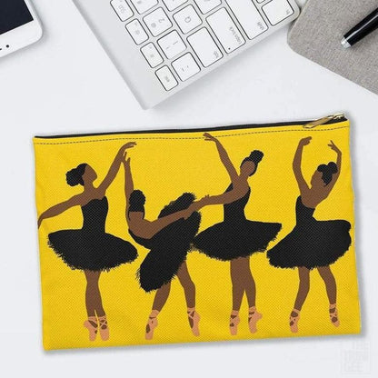 Black Ballerinas Pouch - The Trini Gee