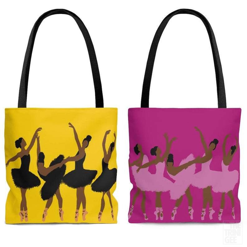 Black Ballerinas Tote Bag - The Trini Gee