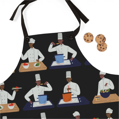 Black Chefs Apron - The Trini Gee