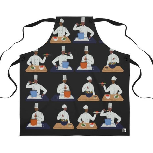 Black Chefs Apron - The Trini Gee