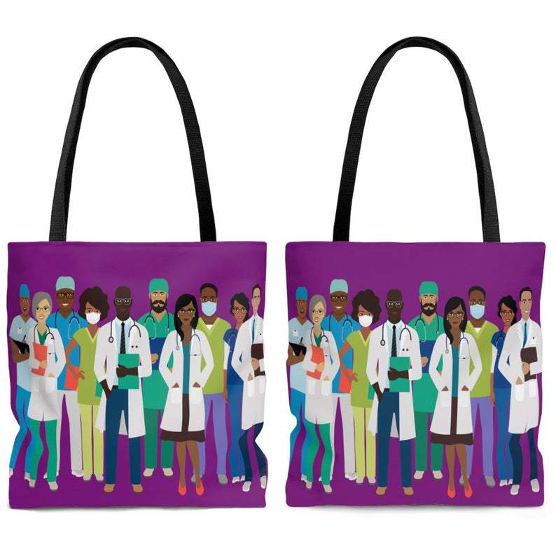 Black Doctors and Nurses Tote Bag - The Trini Gee