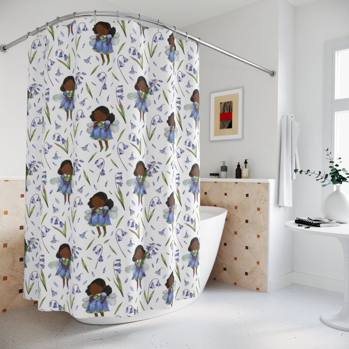 Black Fairy Shower Curtain - The Trini Gee