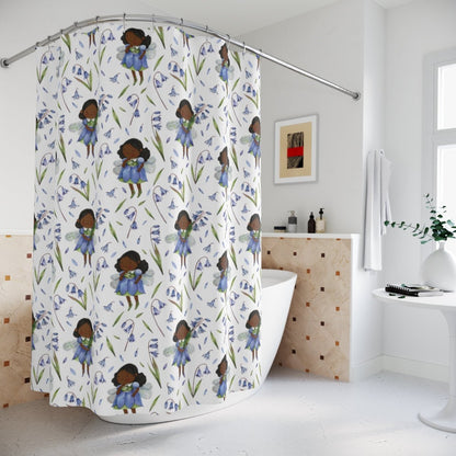 Black Fairy Shower Curtain - The Trini Gee