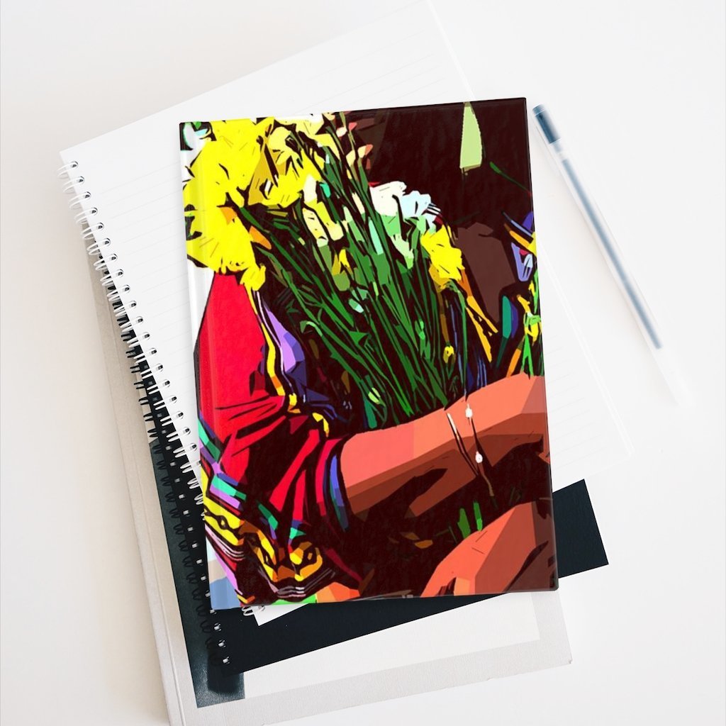 Black Girl with Flowers Journal - The Trini Gee