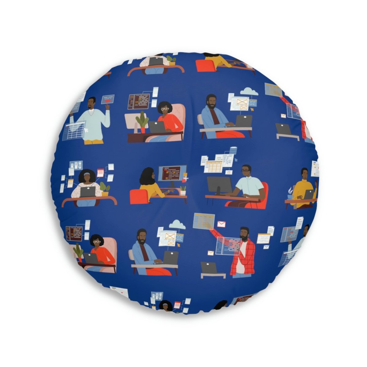 Black in Tech Floor Pillow - Afrocentric Art by The Trini Gee