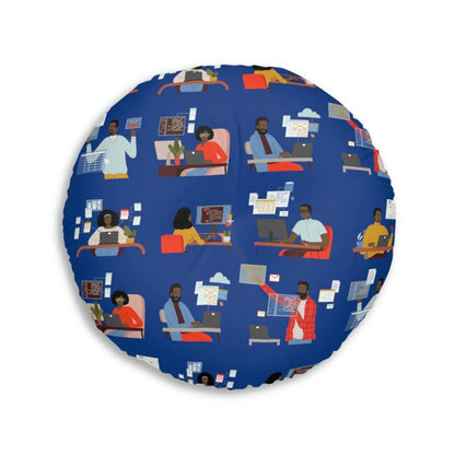 Black in Tech Floor Pillow - Afrocentric Art by The Trini Gee