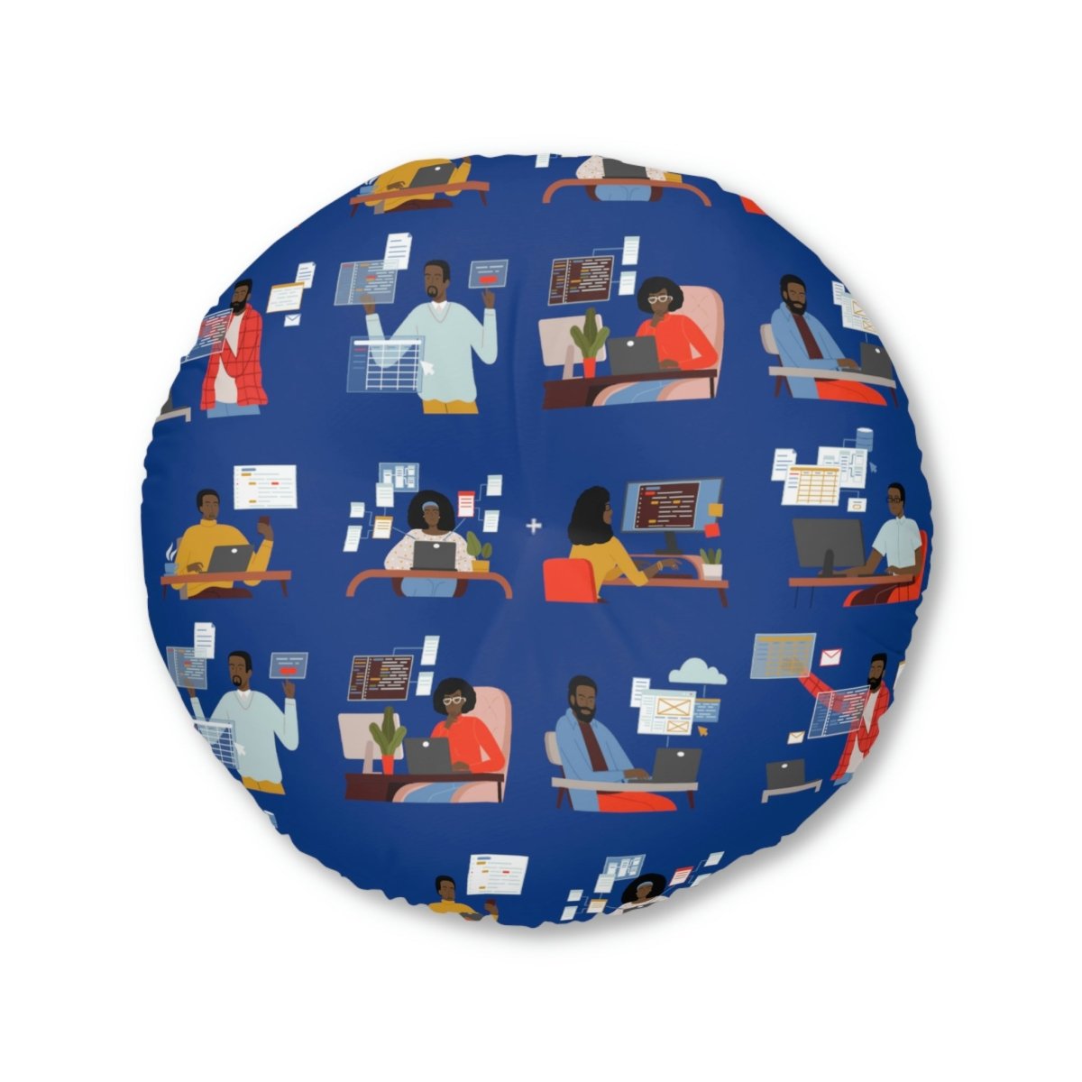 Black in Tech Floor Pillow - Afrocentric Art by The Trini Gee