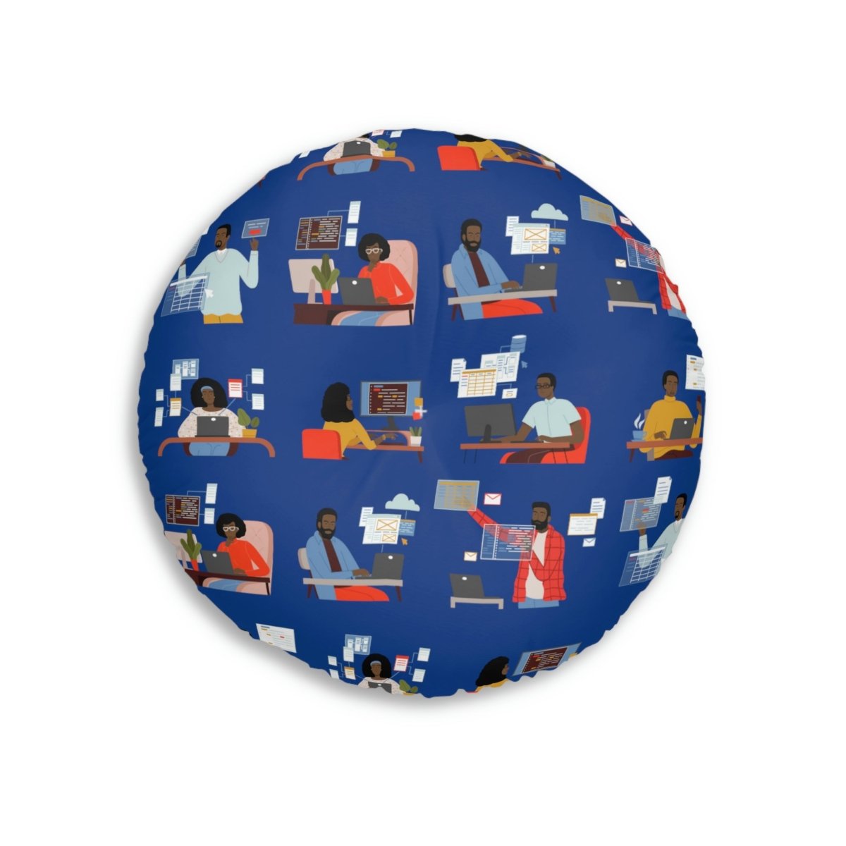 Black in Tech Floor Pillow - Afrocentric Art by The Trini Gee